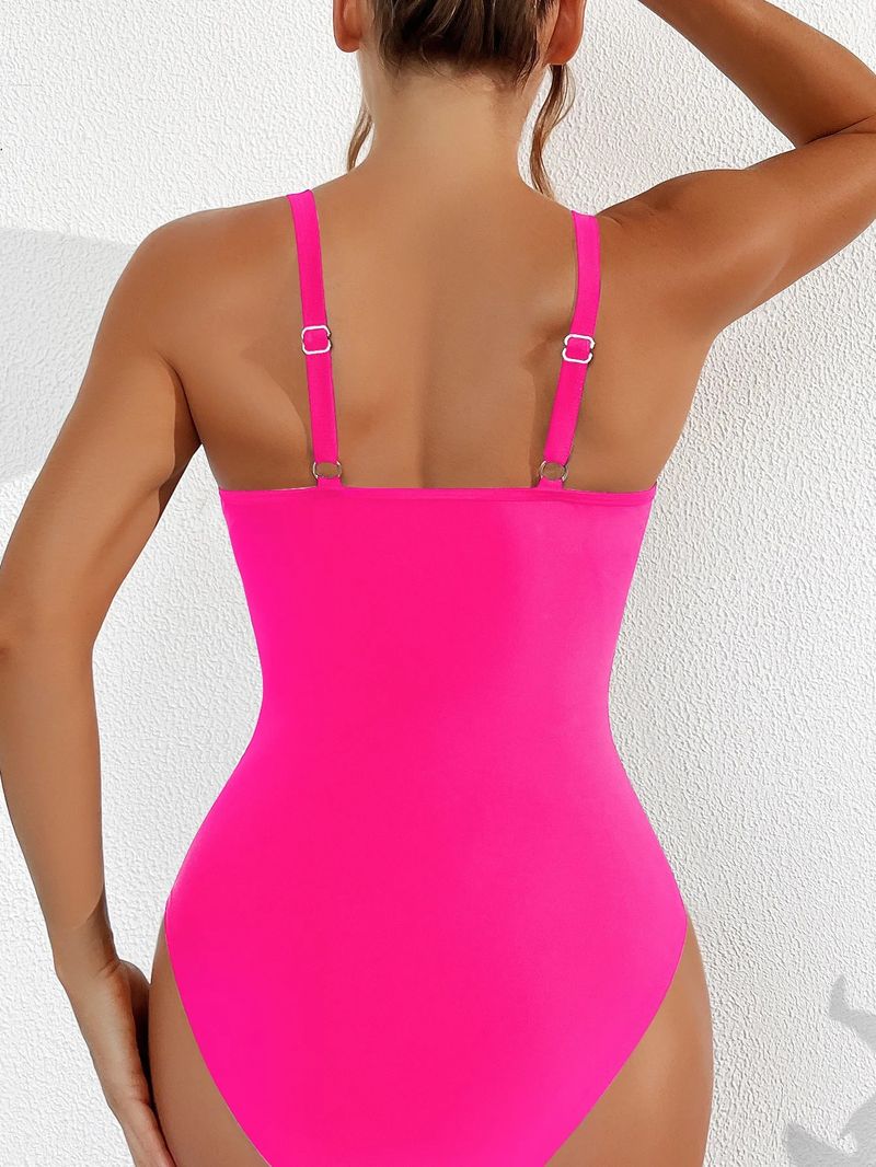 TUNIControl-Maillot Une Pièce Noir Femme, Tankini Plongeant, Maillot De Bain Push Up Pour Femme_voghion.com