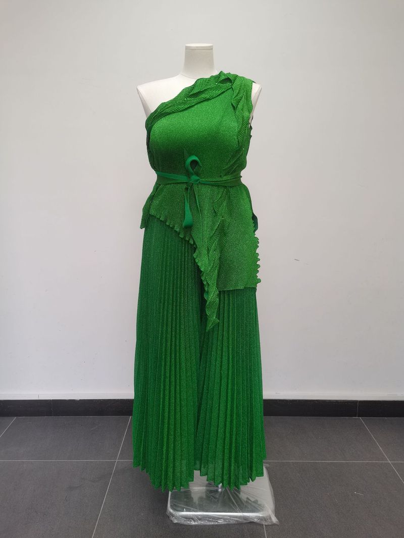 Women's Clothing Banquet Off Shoulder Light Luxury High End Dress Two Piece Suit_voghion.com