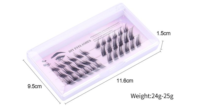 Beauty Health Oblique Flying Hot False Eyelashes Thick Diy Eye Lashes Segmented Single-Cluster Grafting False Eyelashes_voghion.com