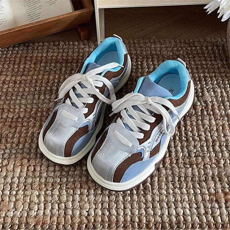 Paris Style Small Thick Soled Dad For Women New Spring Autumn Versatile Lightweight And Height Increasing Casual Shoes_voghion.com