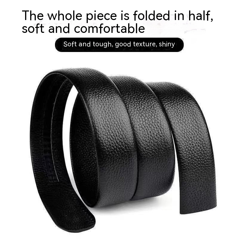 PVC-Gürtel fir Männer, verschleißbeständeg a kratzbeständeg, ouni Schnalle um Kapp a Rand, automatesche Geschäfts- a Fräizäitgürtel, Gürtelstreifen_voghion.com