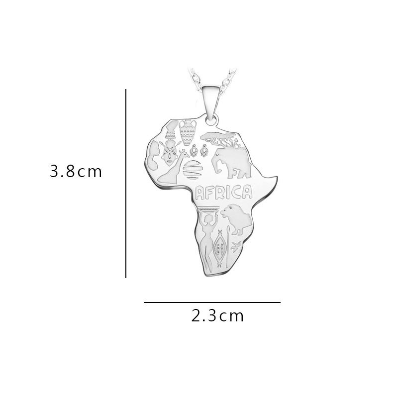 Schmuck & Zubehör Heißer verkauf karte halskette persönlichkeit hip hop tier elefant anhänger halskette schmuck_voghion.com
