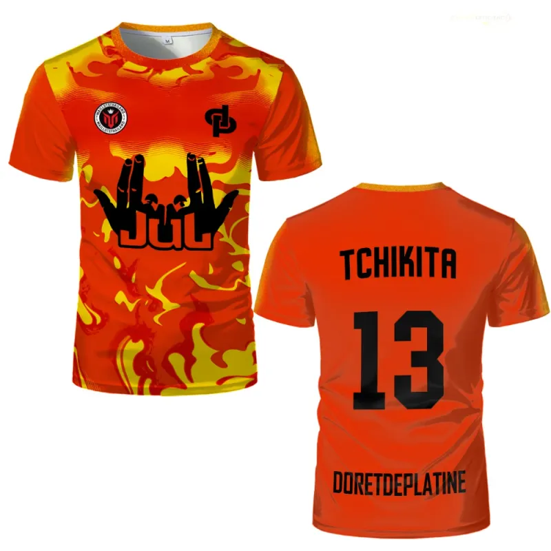 New Summer Maillot JUL Jersey Tchikita Youth Breathable Quick Dry Training Football T-shirt Men And Women Fashion Sports Tees_voghion.com