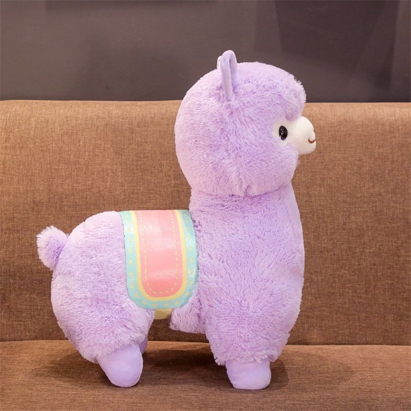Plush Cute Alpaca Large Toy For Girls Soft And Cuddly Stuffed Lamb Doll With Pp Cotton Filling For Sleeping Or Hugging Pink White And Purple 50cm_voghion.com
