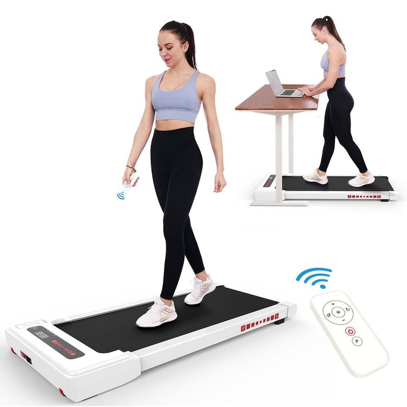 Walking Pad Treadmill Under Desk,Portable Mini Treadmill 265 Lbs Capacity With Remote Control,Installation-Free Jogging Machine For Home/Office,Blue_voghion.com