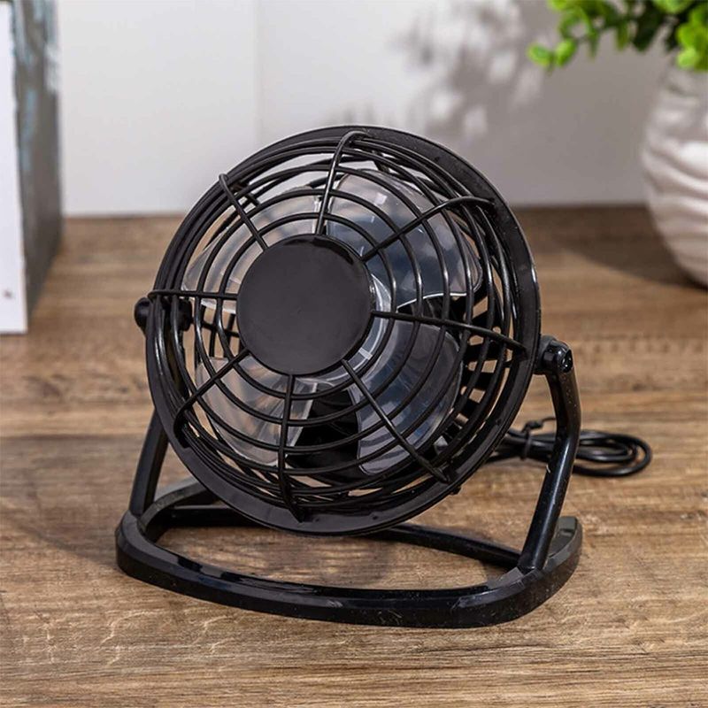 2x Tischständerventilator USB wiederaufladbar 3 Geschwindigkeit Tisch Schreibtisch Luftkühlung Mini-Ventilatoren ~_voghion.com