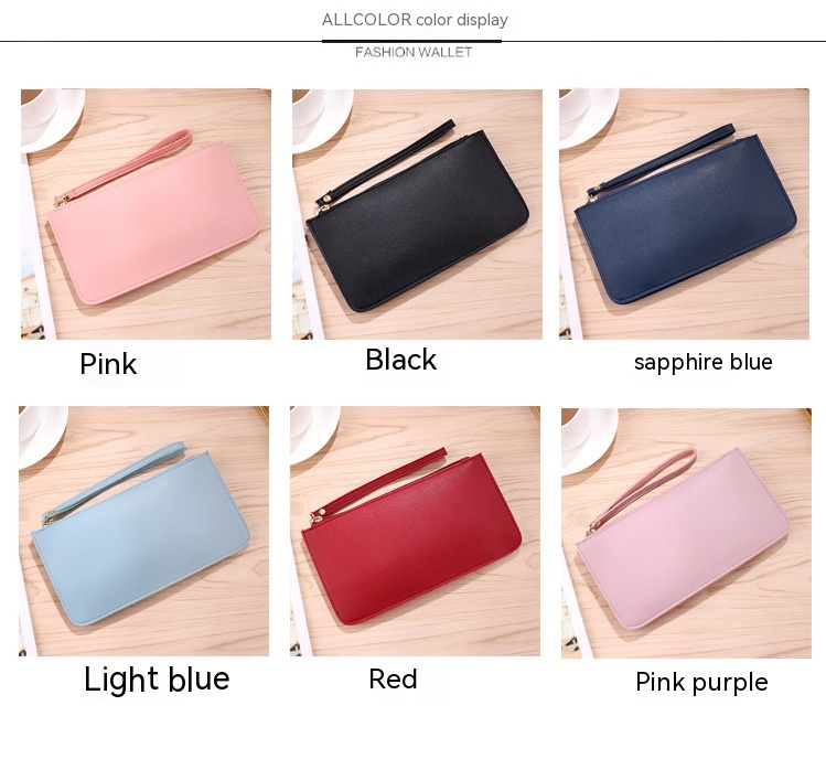 Nueva cartera larga Hand Coin Mobile Zero, bolso fino para mujer_voghion.com