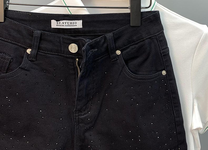 Herrenbekleidung Ganzkörper-Hot-Diamond-Denim-Shorts Herren-Trendmarke High Street Casual Fünf-Punkt-Hose_voghion.com