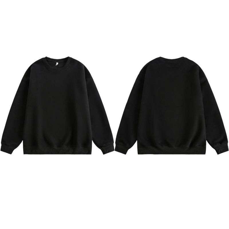xxbro Felpa girocollo con fodera in pile, semplice, versatile, da uomo, autunno inverno, nuova tendenza, maglietta casual ampia_voghion.com