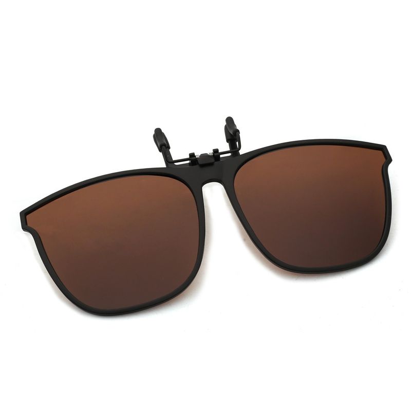 JM Übergroße polarisierte Sonnenbrille zum Anklipsen, modisch, quadratisch, für Damen und Herren, groß, zum Aufklappen, UV400_voghion.com