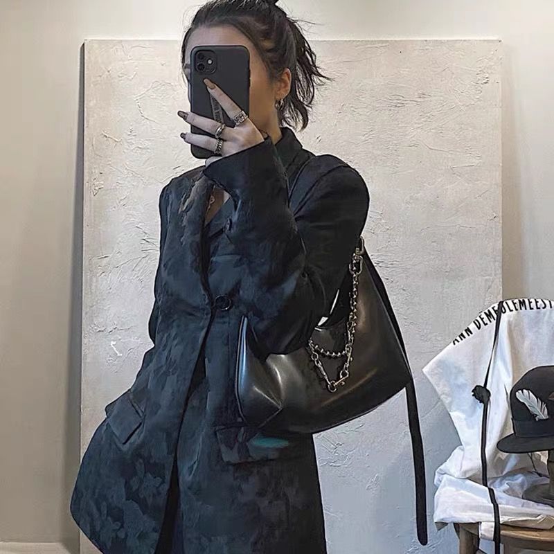 RiddiKulus metāla paduses soma foršai meitenei ar ķēdīti, jauna viena pleca soma ar lielu ietilpību_voghion.com