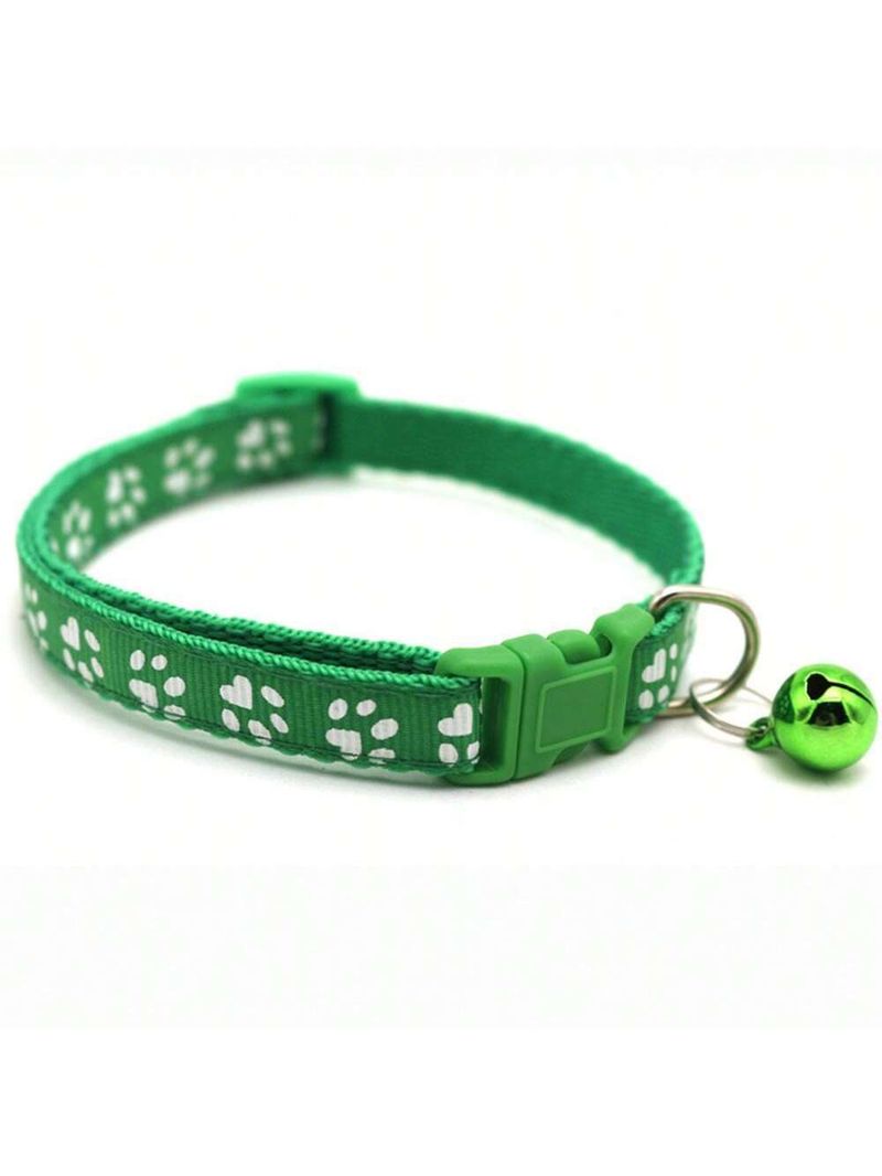 New Colorful Puppy Pet Leash Cat Paw Print Collar_voghion.com