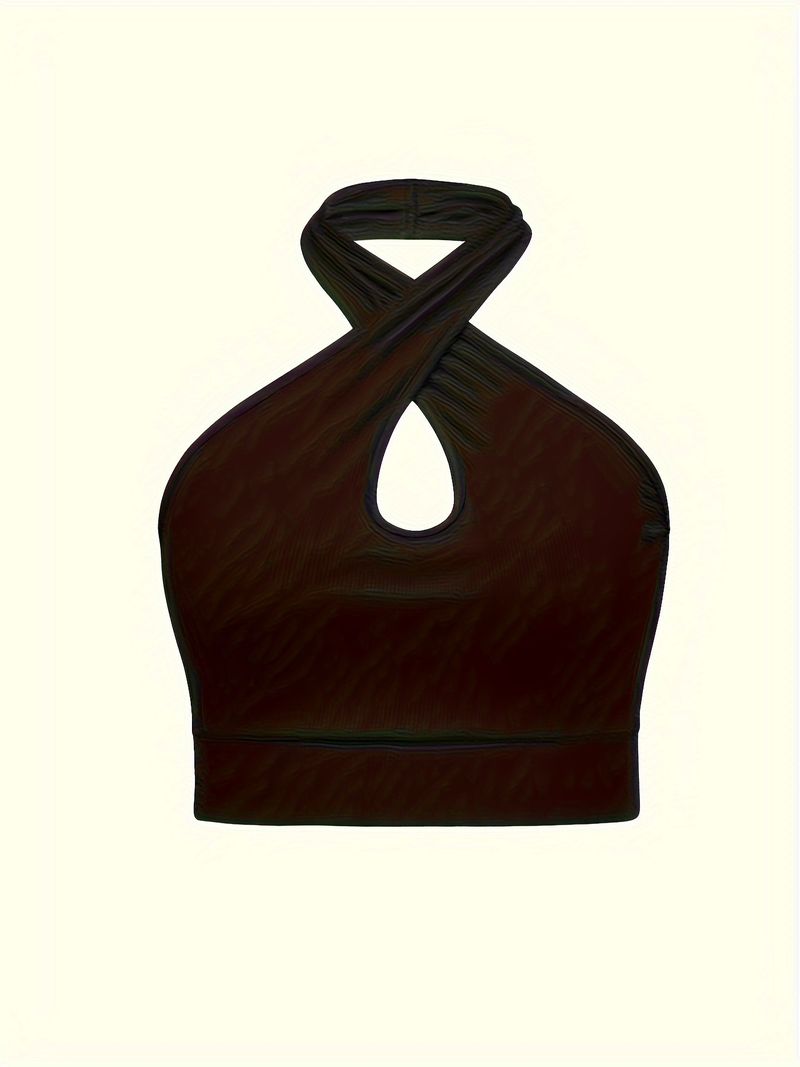 Women's Hollow Out Summer Sports Vest - Stylish Sleeveless Backless Casual Tank Top For Women, Breathable & Comfortable_voghion.com