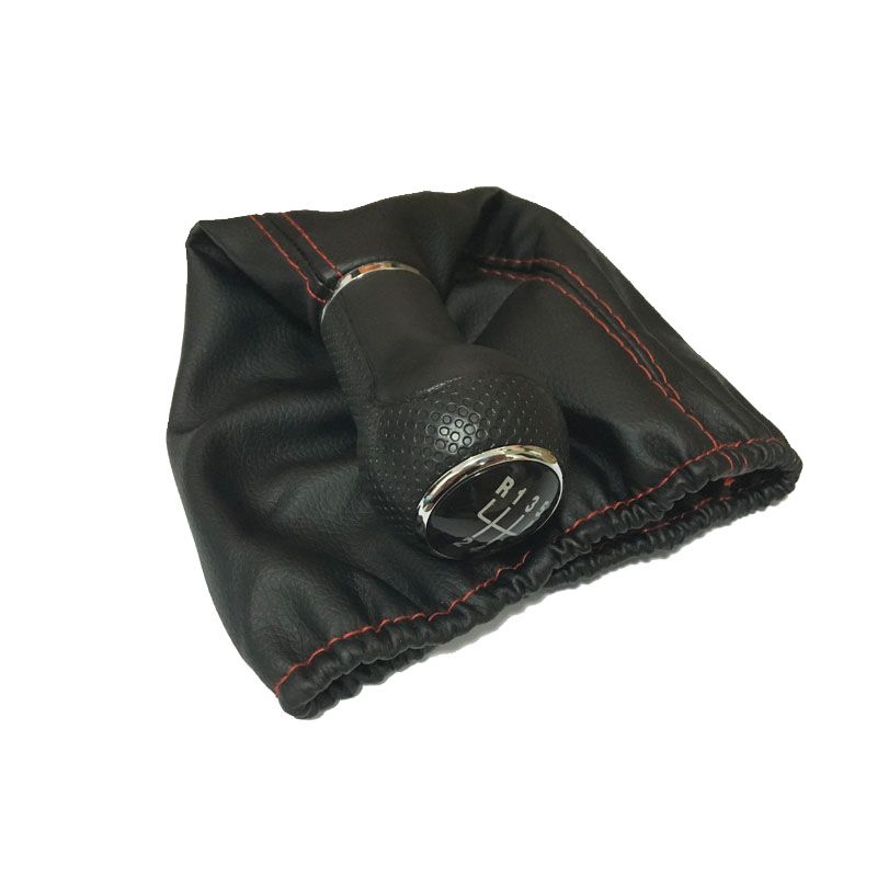 Για Seat Cordoba 1997 1998 1999 2000 2001 2002 Λαβή αλλαγής ταχυτήτων αυτοκινήτου 5 ταχυτήτων με δέρμα κόκκινο μαύρο es_voghion.com