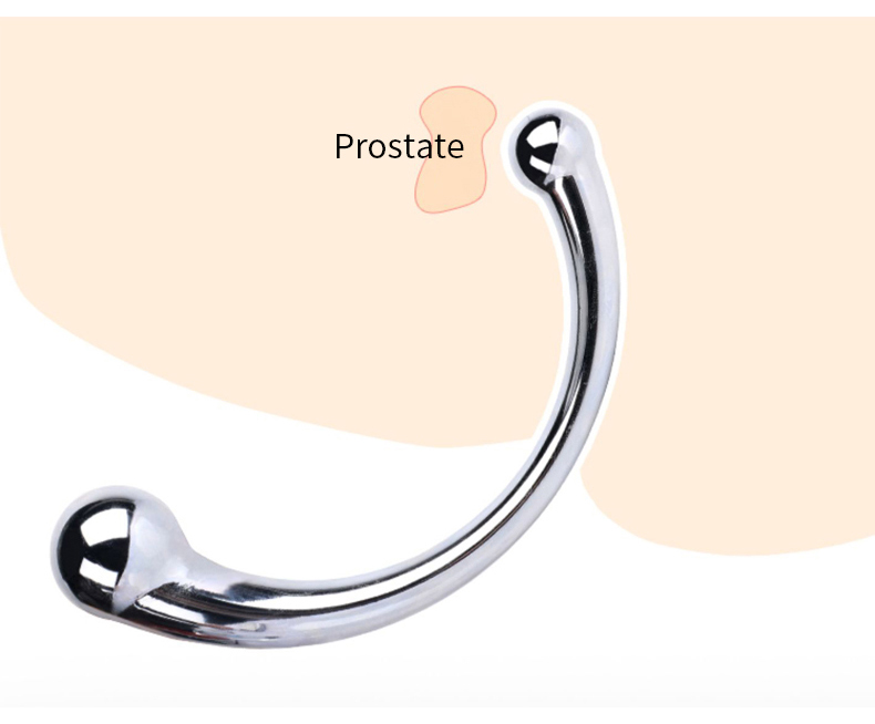 Doppelseitiger SM P-Punkt-Stimulator Edelstahl G-Punkt-Zauberstab Prostata-Massagestab Anal_voghion.com