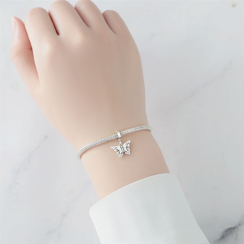 Gioielli da donna in argento sterling 925 con perline, di alta qualità, a forma di farfalla, fai da te, accessori per gioielli, pendenti_voghion.com