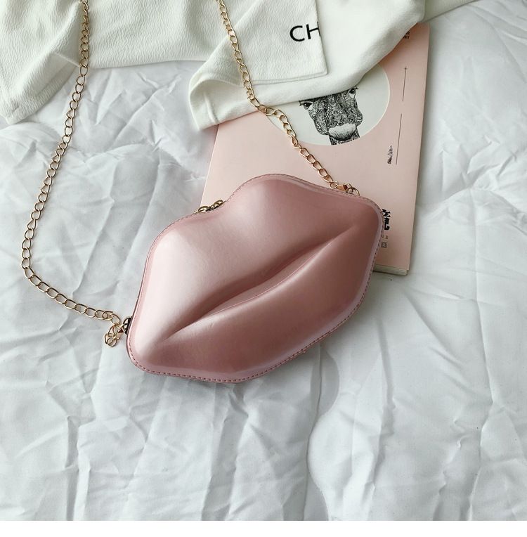2021 Sommer neue Lippen Mini Make-up kleine Tasche Mode Candy Schulter Umhängetasche Kette Tasche Damentasche_voghion.com