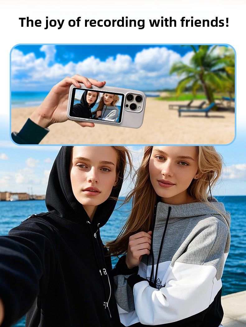 Dispositif de mise en miroir de téléphone portable, moniteur d'affichage arrière sans fil, écran magnétique spécial pour selfies de célébrités Internet_voghion.com