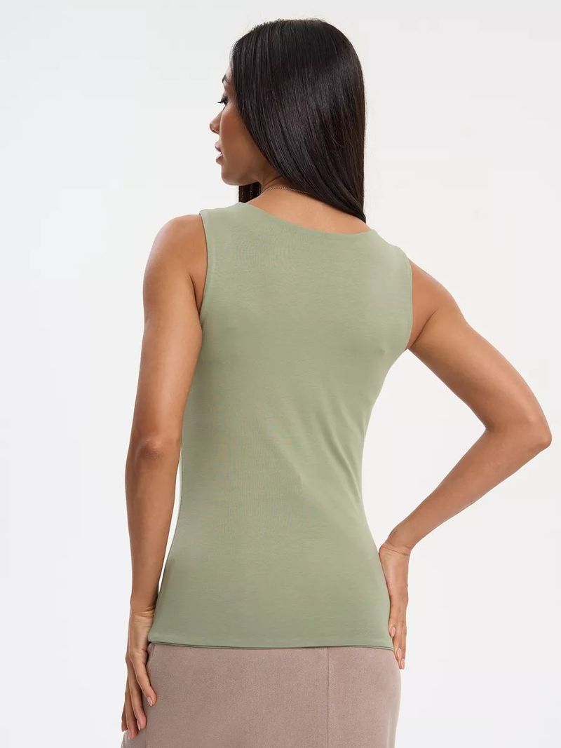 Slim Fit Doppellagiges Camisole-Top für Damen – Nahtloses Unterhemd aus hochelastischer Baumwollmischung für Blazer und Bürokleidung_voghion.com