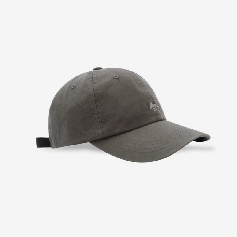 Cute Versatile Little Fox Embroidered Baseball Unisex Spring Summer Korean Street Fashion Duckbill Cap Face Slimming_voghion.com