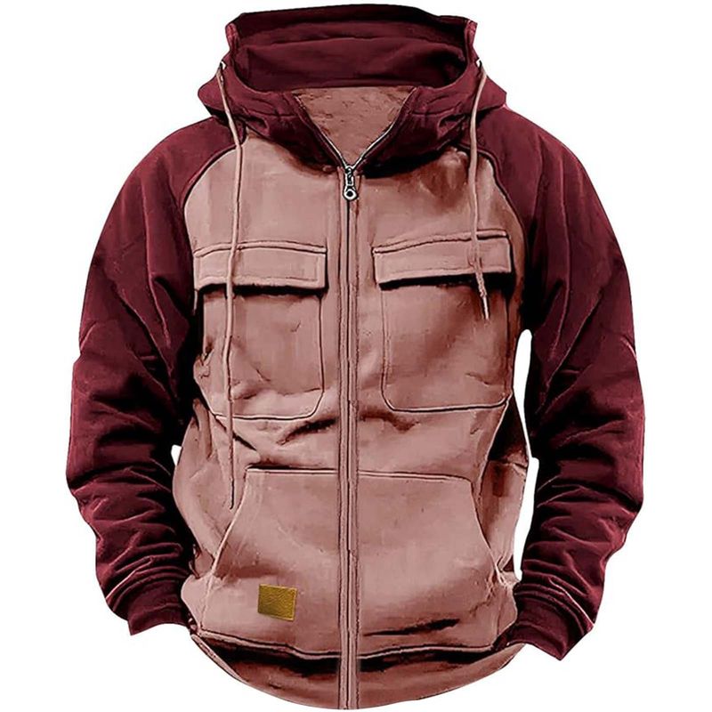 Neues modisches Kapuzen-Sweatshirt mit mehreren Taschen für Herren_voghion.com