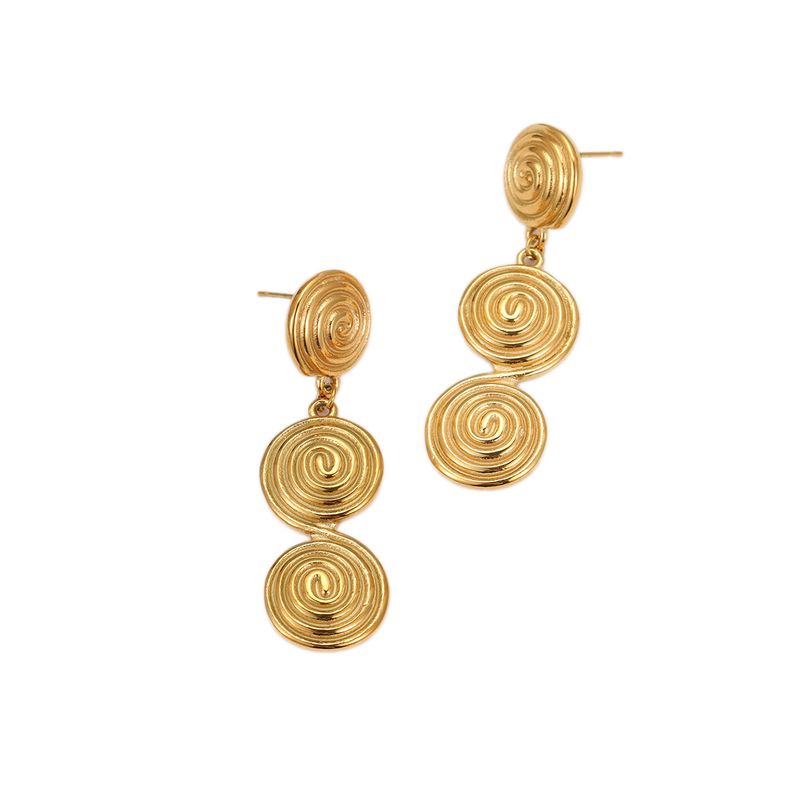 Orecchini a cerchio filettati in stile INS, orecchini in acciaio inossidabile, gioielli alla moda per le orecchie in acciaio al titanio._voghion.com