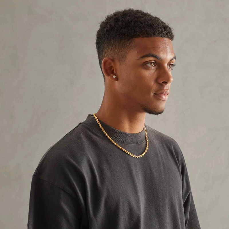Collier torsadé en acier inoxydable accessoires bijoux hip hop pour hommes et femmes_voghion.com