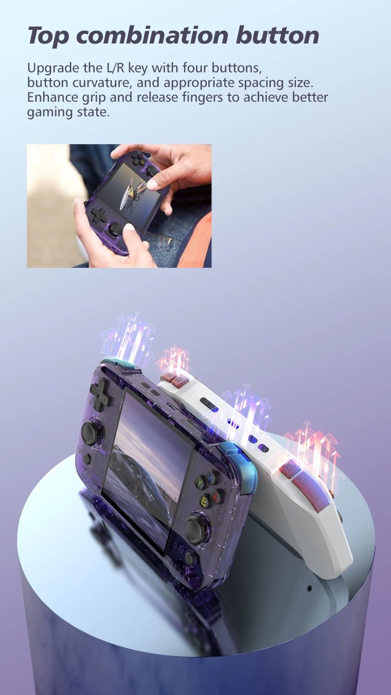 Console di gioco portatile retrò open source R46S, schermo IPS da 4 pollici, 720*720, Wi-Fi integrato, lettore video tascabile RK3566_voghion.com
