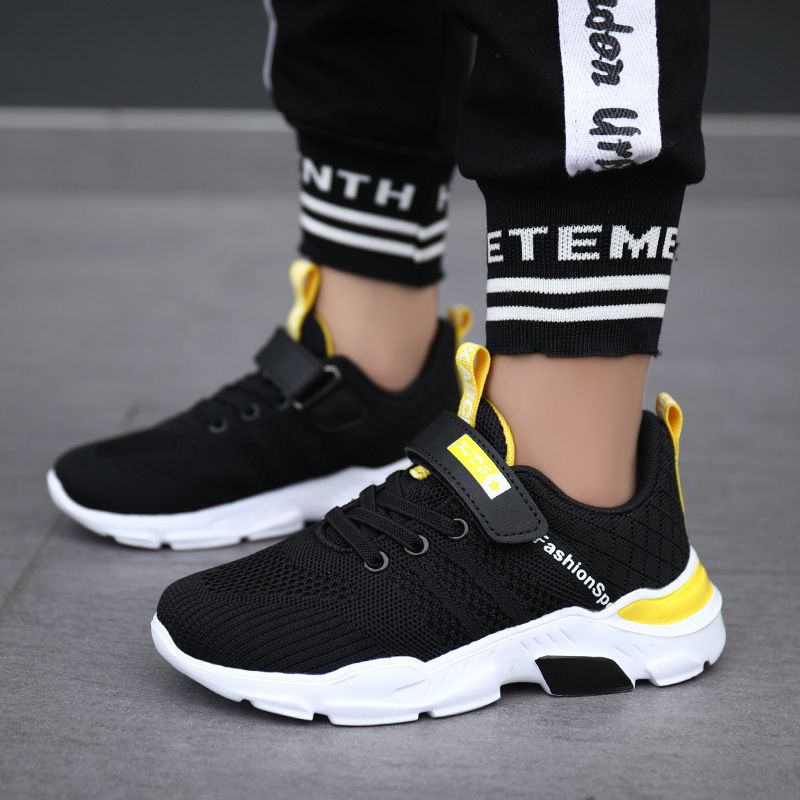 Pojkskor Vår- och sommarmode Pojksneakers Läder Löparskor med mjuk sula för barn_voghion.com