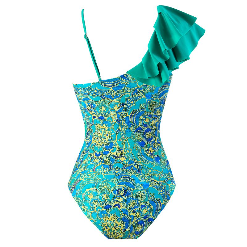Women's Strap Bodysuit Chiffon Skirt Sunscreen Swimsuit_voghion.com