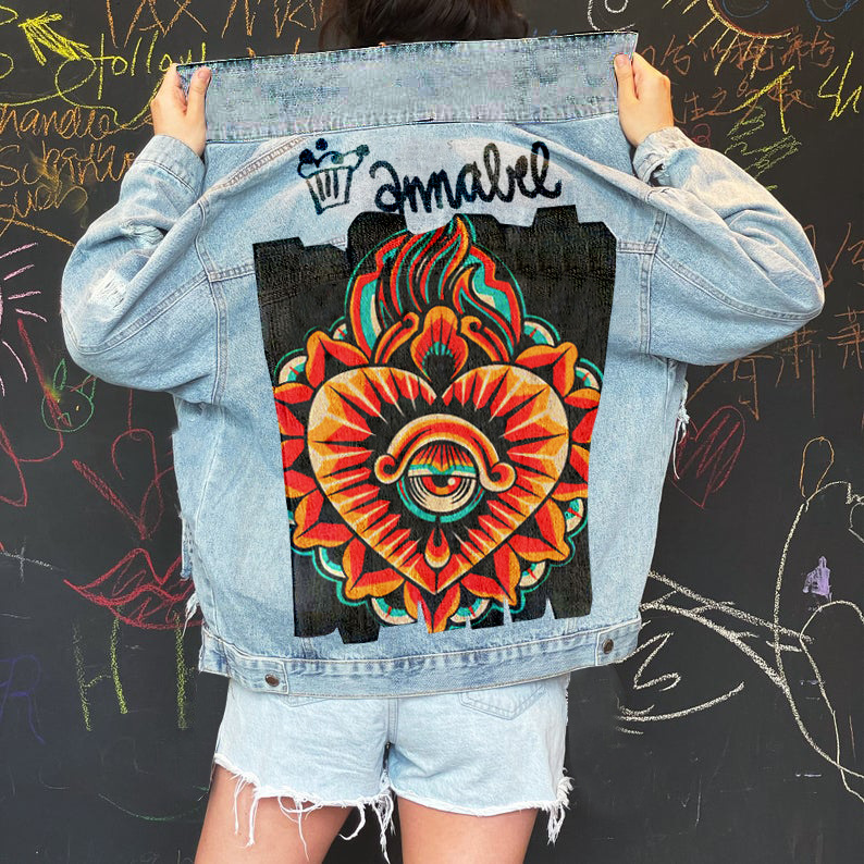 lässige Jeansjacke Street Fun Dark Series Damen-Jeansjacke_voghion.com