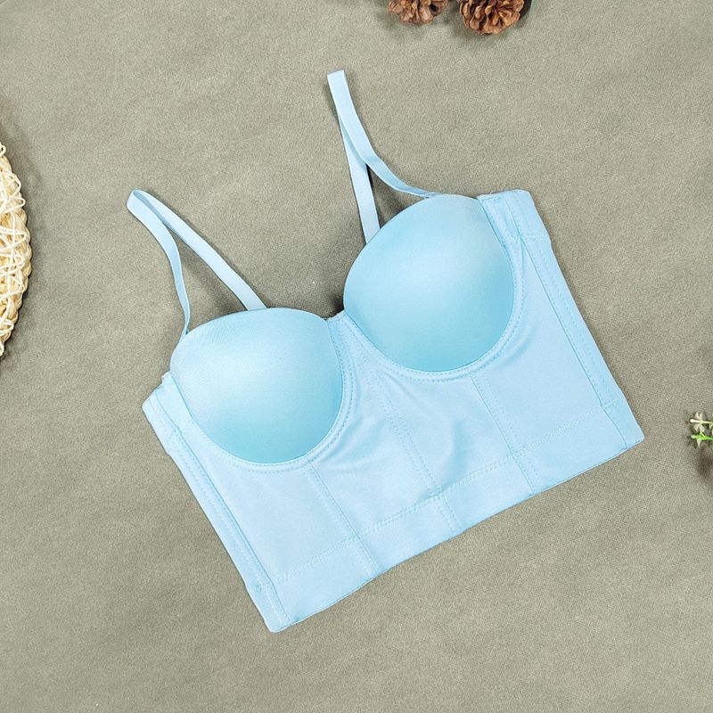 Vêtements pour femmes, caraco grande taille sans sous-vêtements, hauts pour filles sexy, style court, nombril exposé, haut tube sexy en arête de poisson, couleur unie_voghion.com