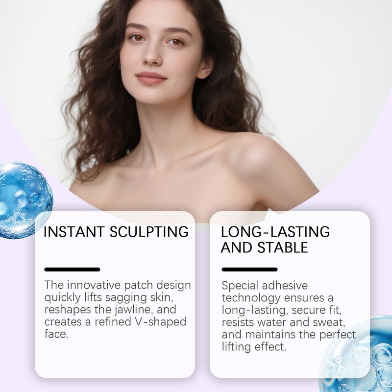 Viareline Invisible Face Beautify Contour Feuchtigkeitsspendende Gesichtspflege V Line Lift Patch_voghion.com