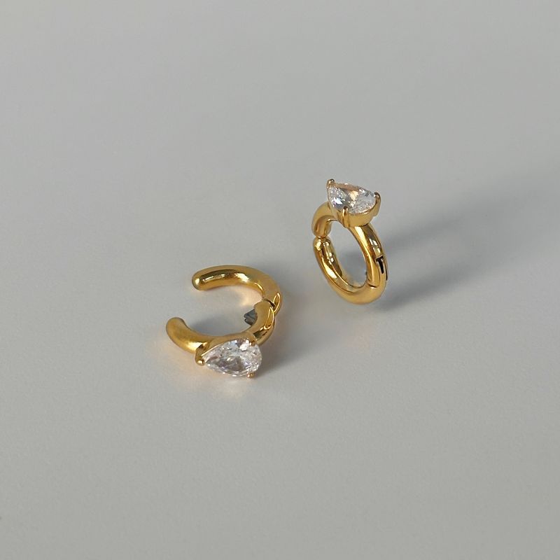 In Stock Factory Wholesale European And American Cross-Border Fashionable INS Retro Titanium Steel Square Water Drop_voghion.com