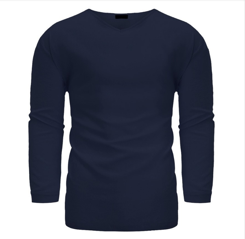 Camicia ampia in lino di cotone con scollo a V a maniche lunghe da uomo nuova 2024_voghion.com