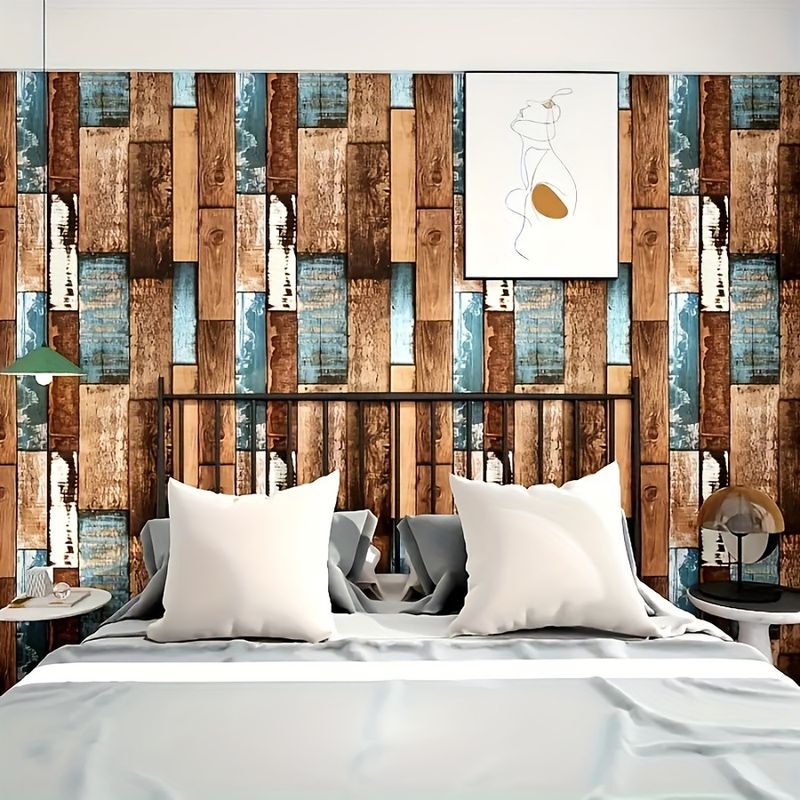 Wood Grain Industrial Style Self-Adhesive Stickers For Old Renovation, Concealing Ugly Parts, Transforming_voghion.com