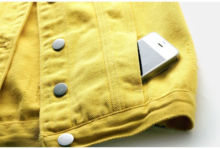 Ropa de mujer Chaleco vaquero multicolor Chaqueta corta ajustada sin mangas para mujer Cárdigan superior roto_voghion.com