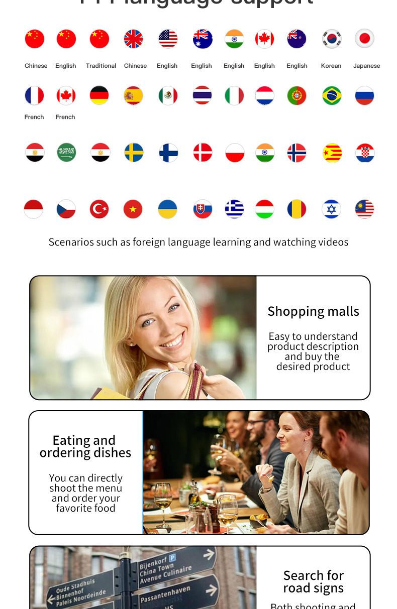 Hot Selling Bluetooth Wireless Translation Headset Dual Ear Simultaneous Translator Multi Language Mutual Translation Translator Headset_voghion.com