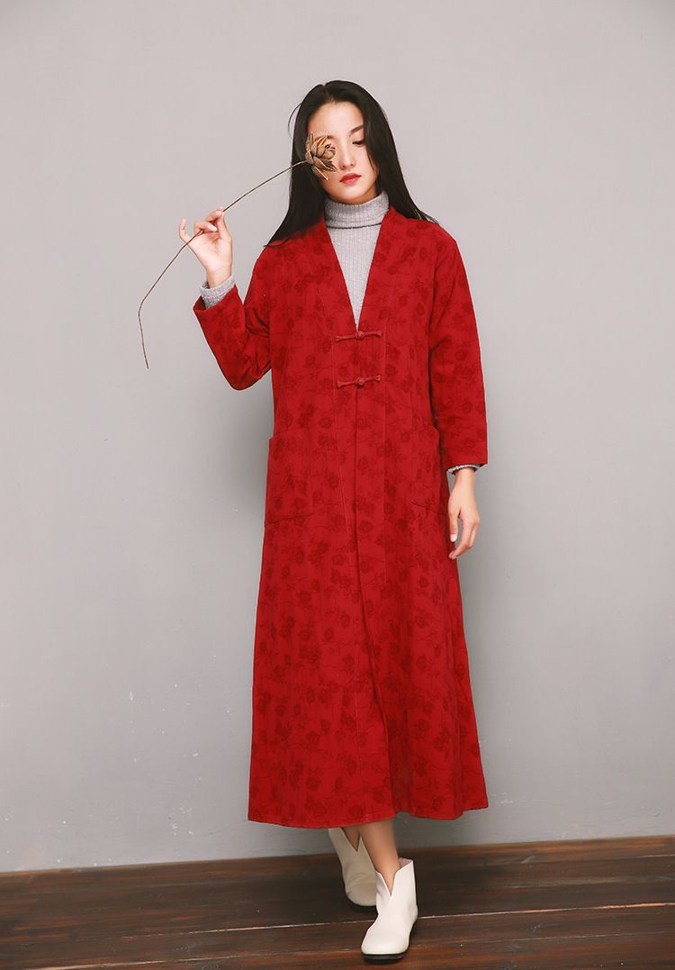Vêtements pour femmes Vêtements pour femmes Vêtements pour femmes Vêtements pour femmes Automne 2024 Style Hanfu en coton et lin jacquard_voghion.com