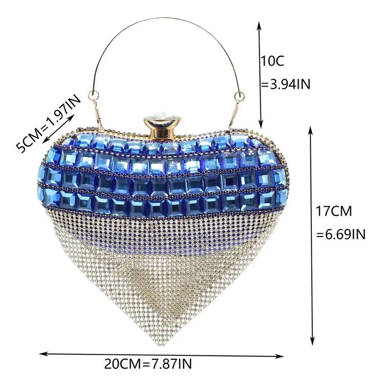 New heart-shaped clutch dinner bag with pointy heels for women_voghion.com