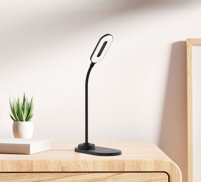 Nova lâmpada de mesa carregador sem fio pequena luz noturna presente carga rápida 15w proteção para os olhos lâmpada iluminação usb portátil_voghion.com
