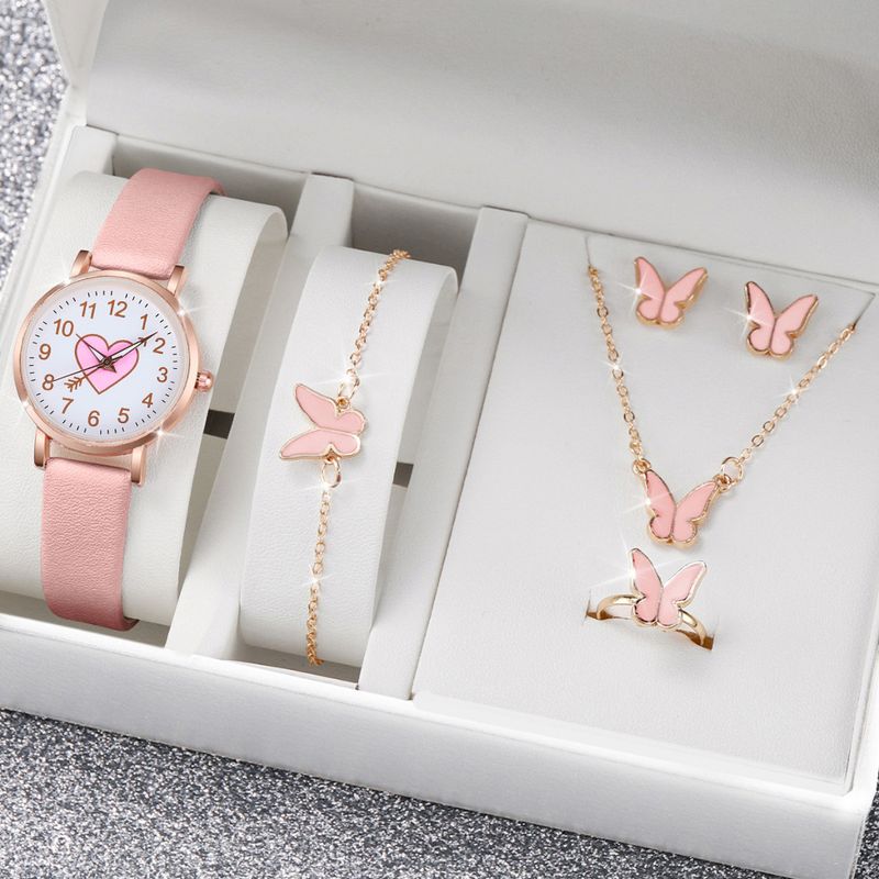 Couple Watch & Bracelet Set - Arrow Through Heart Matching Jewelry (Japanese Quartz, Gift Box)_voghion.com