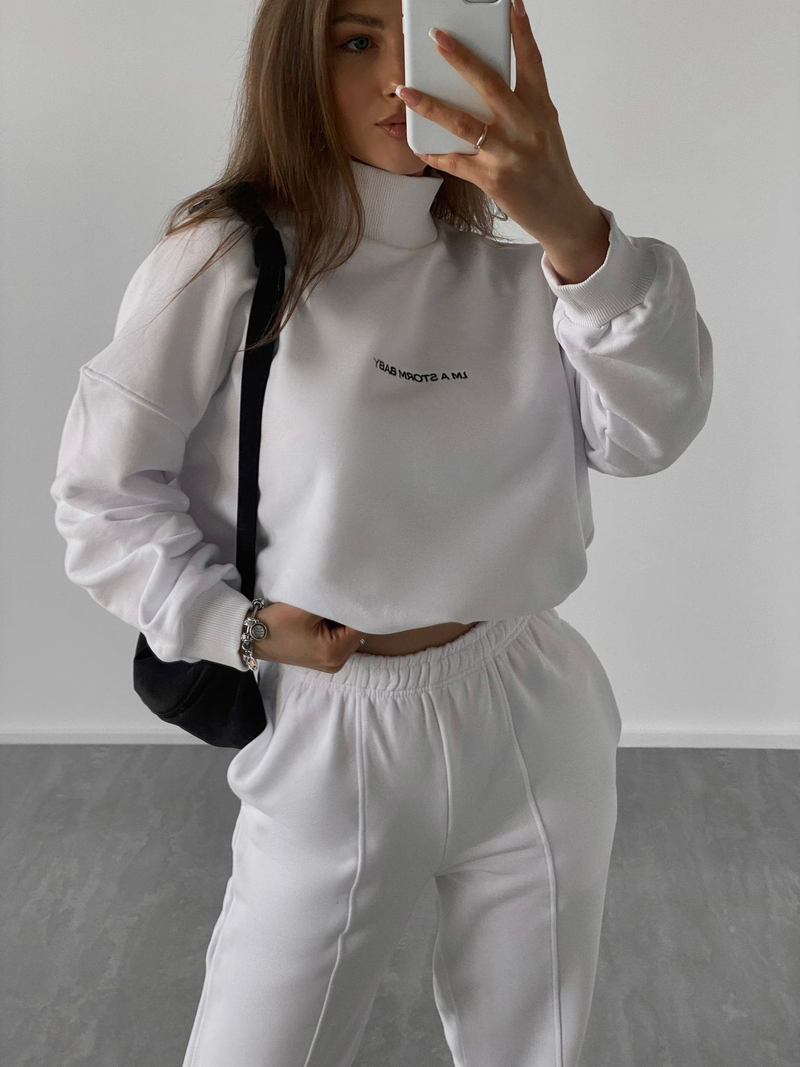 Completo due pezzi con cappuccio stampato da donna_voghion.com