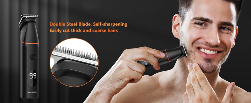MAXGROOM 4 in 1 Body Kit miesten häpyhiusten nenäpartaleikkuri sähköinen IPX6 vedenpitävä nivusparranajokone miehille_voghion.com