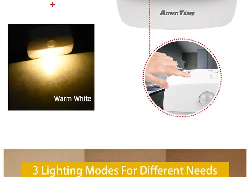 LED Motion Sensor Light EU US Plug Socket Lamps Children Lights Wireless Wall Bedside Bedroom Night Lamp_voghion.com