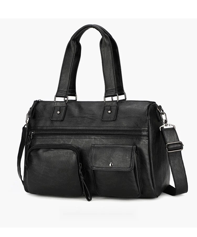 Borsa da viaggio portatile da viaggio d'affari di grande capacità portatile a breve distanza in PU da uomo_voghion.com