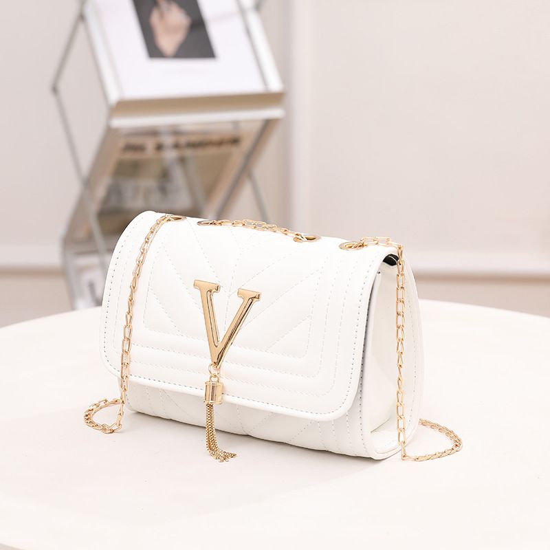 Borsa a tracolla ricamata da donna con frange a V - Elegante borsa a tracolla con motivo a righe, design boho alla moda_voghion.com