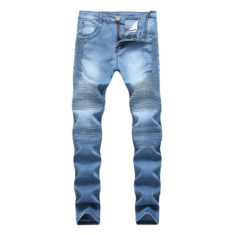 Premium Products Men's Jeans With Personalized Trendy Folds, Slim Fit And Elastic Fit, Men's Fashionable Pants_voghion.com