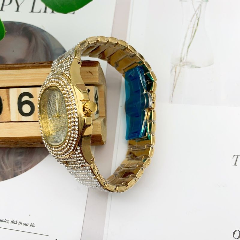 Best-selling Full-diamond Watch, Men's Style Hip-hop, Full-set Star-shaped Fashionable Quartz Watch_voghion.com