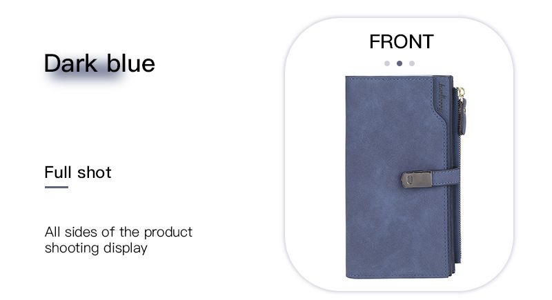 BAELLERRY nuovo portafoglio lungo da donna in stile coreano con fibbia multi-carta e pochette con cerniera per donna all'ingrosso_voghion.com